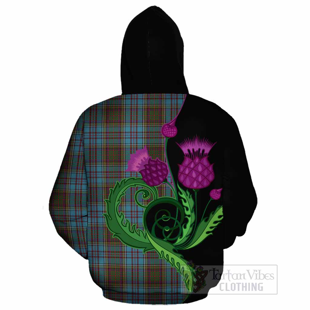 Anderson Tartan Cotton Hoodie Traditional Scottish Thistle