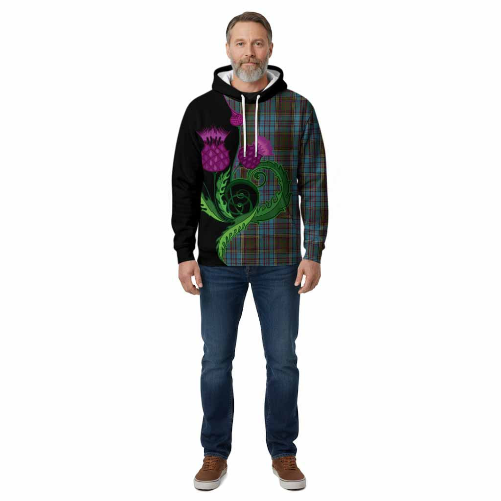 Anderson Tartan Cotton Hoodie Traditional Scottish Thistle