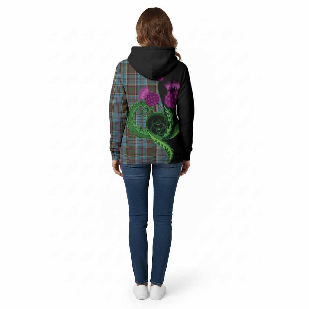 Anderson Tartan Cotton Hoodie Traditional Scottish Thistle