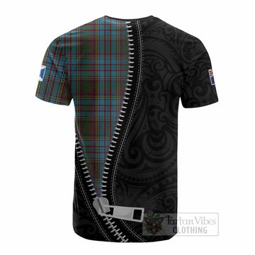 Anderson Tartan Cotton T-shirt New Zealand Pattern Unique Zipper Stylized