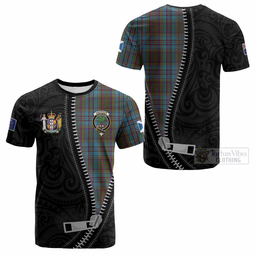 Anderson Tartan Cotton T-shirt New Zealand Pattern Unique Zipper Stylized