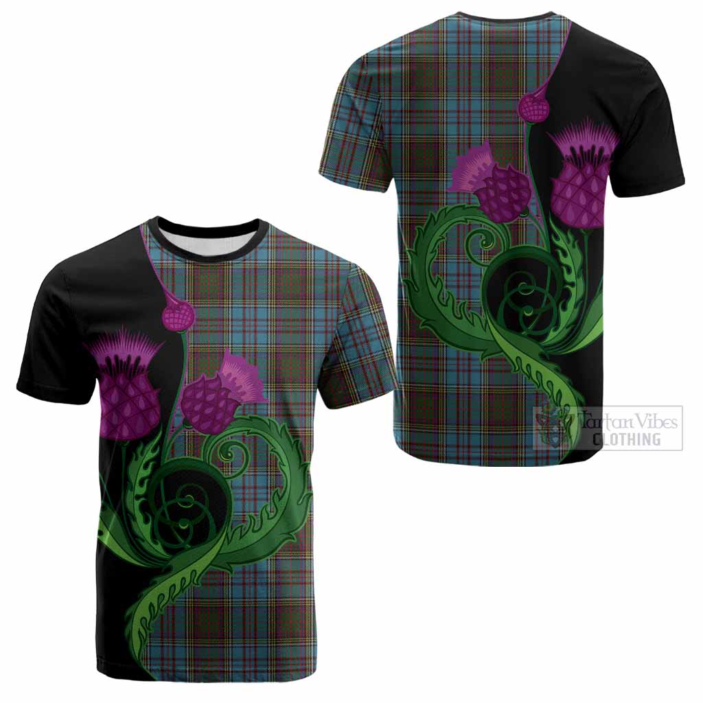 Anderson Tartan Cotton T-shirt Traditional Scottish Thistle