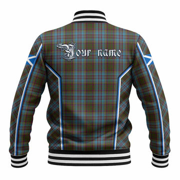 Anderson Tartan Crest Baseball Jacket Scotland Coat of Arm Flag Style