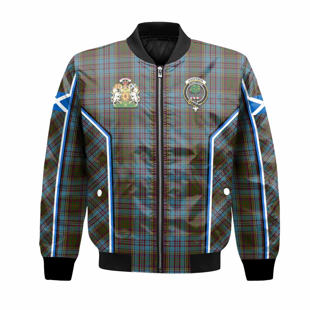 Anderson Tartan Crest Bomber Jacket Scotland Coat of Arm Flag Style - Tartan Vibes Clothing