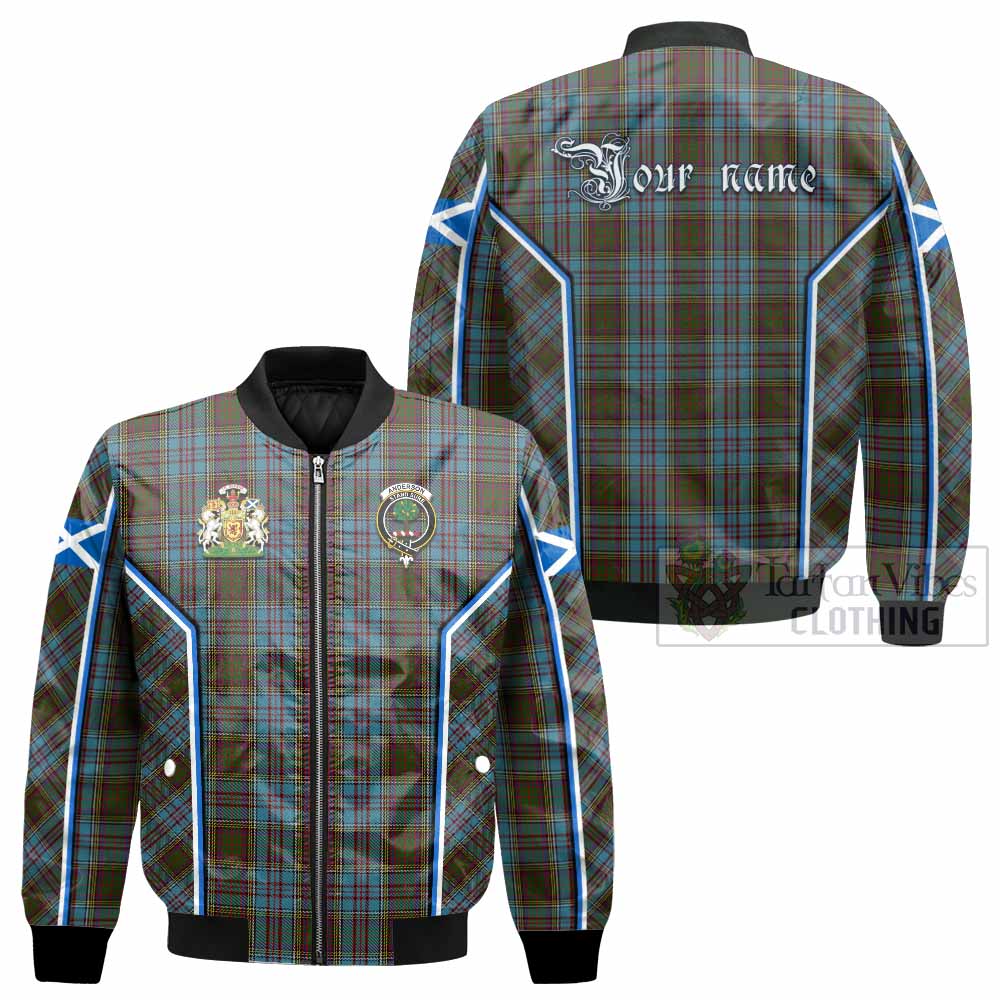 Anderson Tartan Crest Bomber Jacket Scotland Coat of Arm Flag Style - Tartan Vibes Clothing