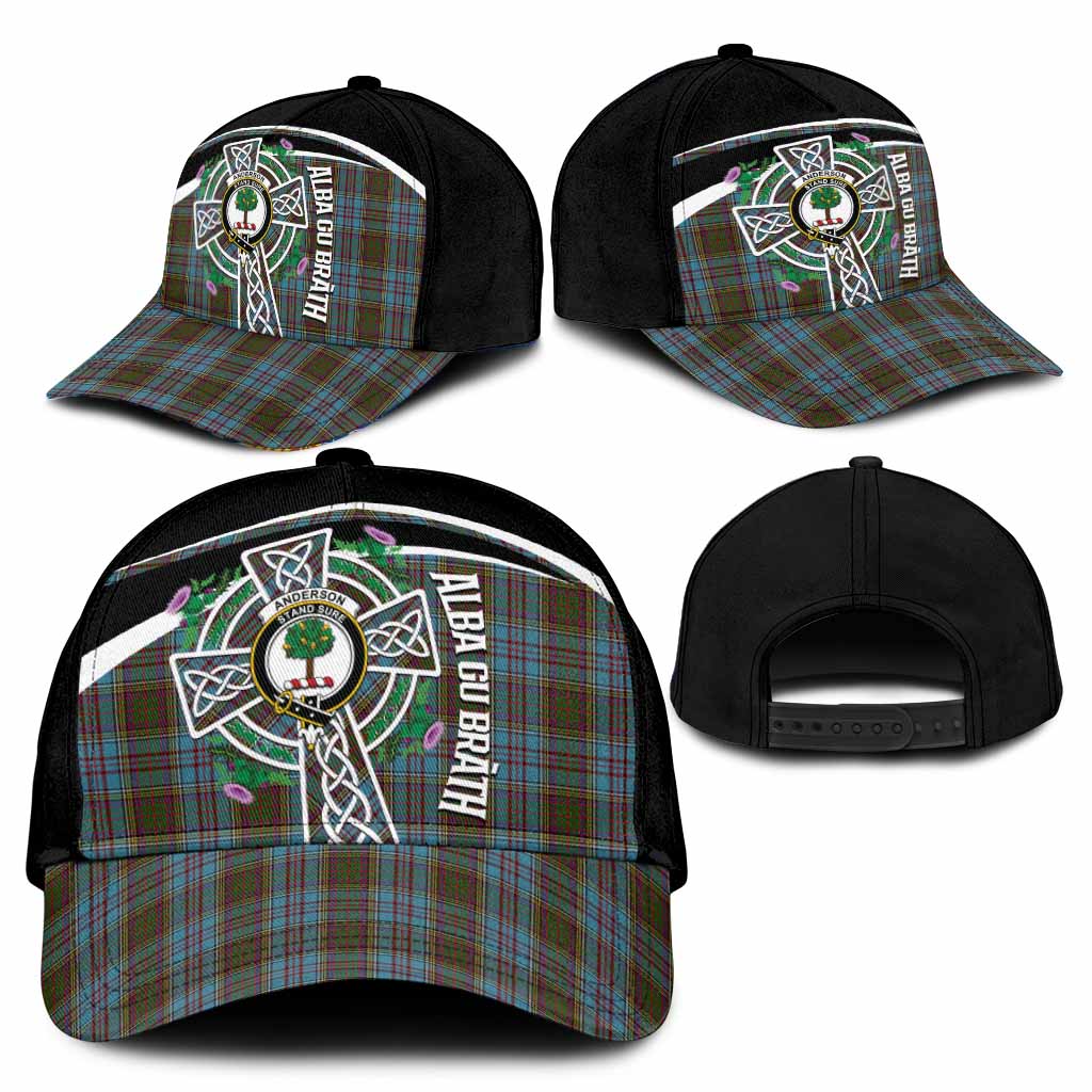 Anderson Tartan Crest Classic Cap Scottish Thistle Celtic Cross Alba Gu Brath