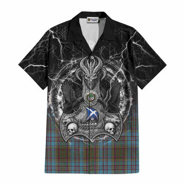 Anderson Tartan Crest Cotton Hawaiian Shirt Celtic Odin's Raven Legacy