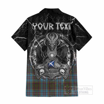 Anderson Tartan Crest Cotton Hawaiian Shirt Celtic Odin's Raven Legacy