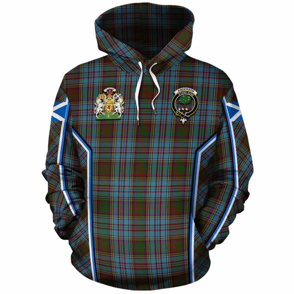 Anderson Tartan Crest Cotton Hoodie Scotland Coat of Arm Flag Style - Tartan Vibes Clothing