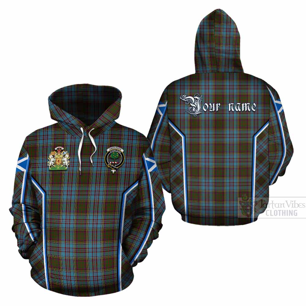 Anderson Tartan Crest Cotton Hoodie Scotland Coat of Arm Flag Style - Tartan Vibes Clothing