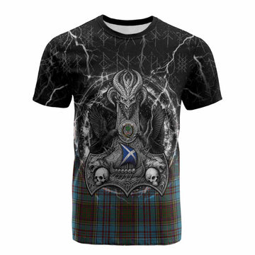 Anderson Tartan Crest Cotton T-shirt Celtic Odin's Raven Legacy