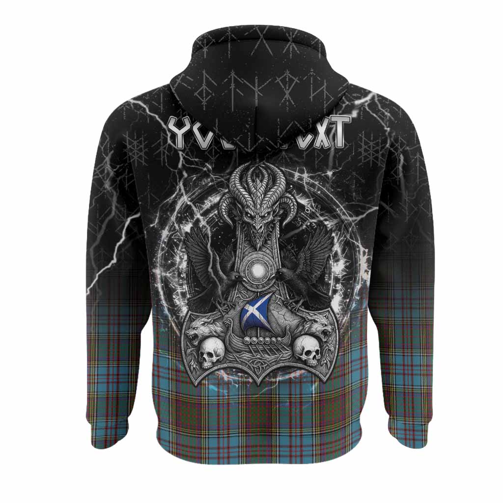 Anderson Tartan Crest Hoodie Celtic Odin's Raven Legacy