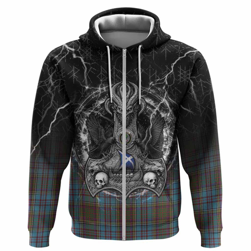 Anderson Tartan Crest Hoodie Celtic Odin's Raven Legacy