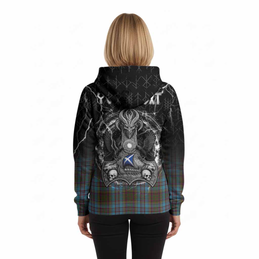 Anderson Tartan Crest Hoodie Celtic Odin's Raven Legacy