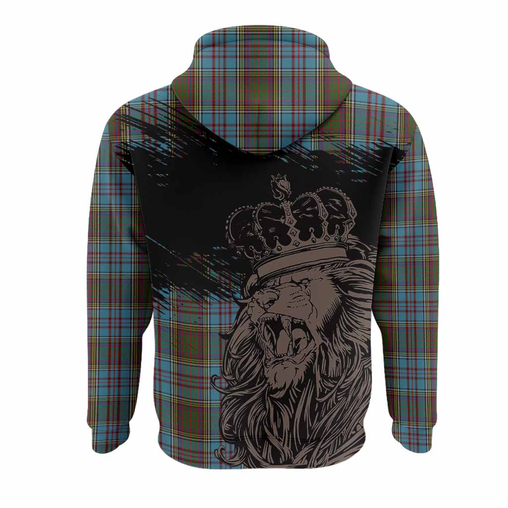 Anderson Tartan Crest Hoodie Crowned Lion Heritage Style