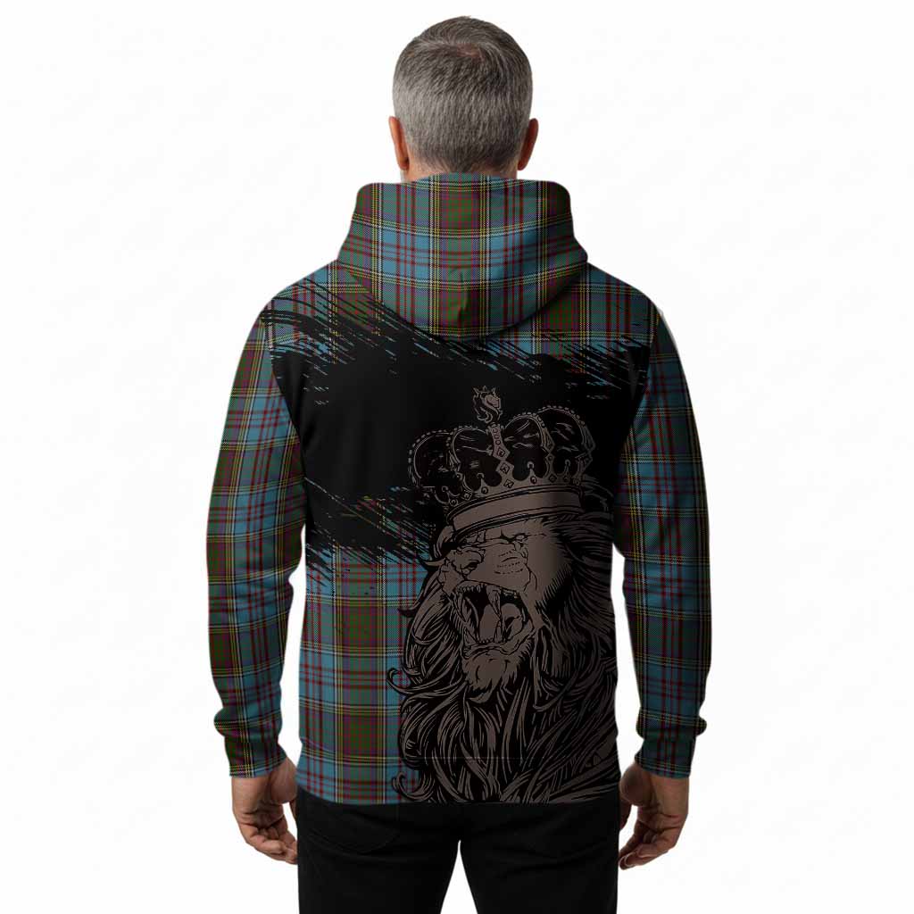 Anderson Tartan Crest Hoodie Crowned Lion Heritage Style