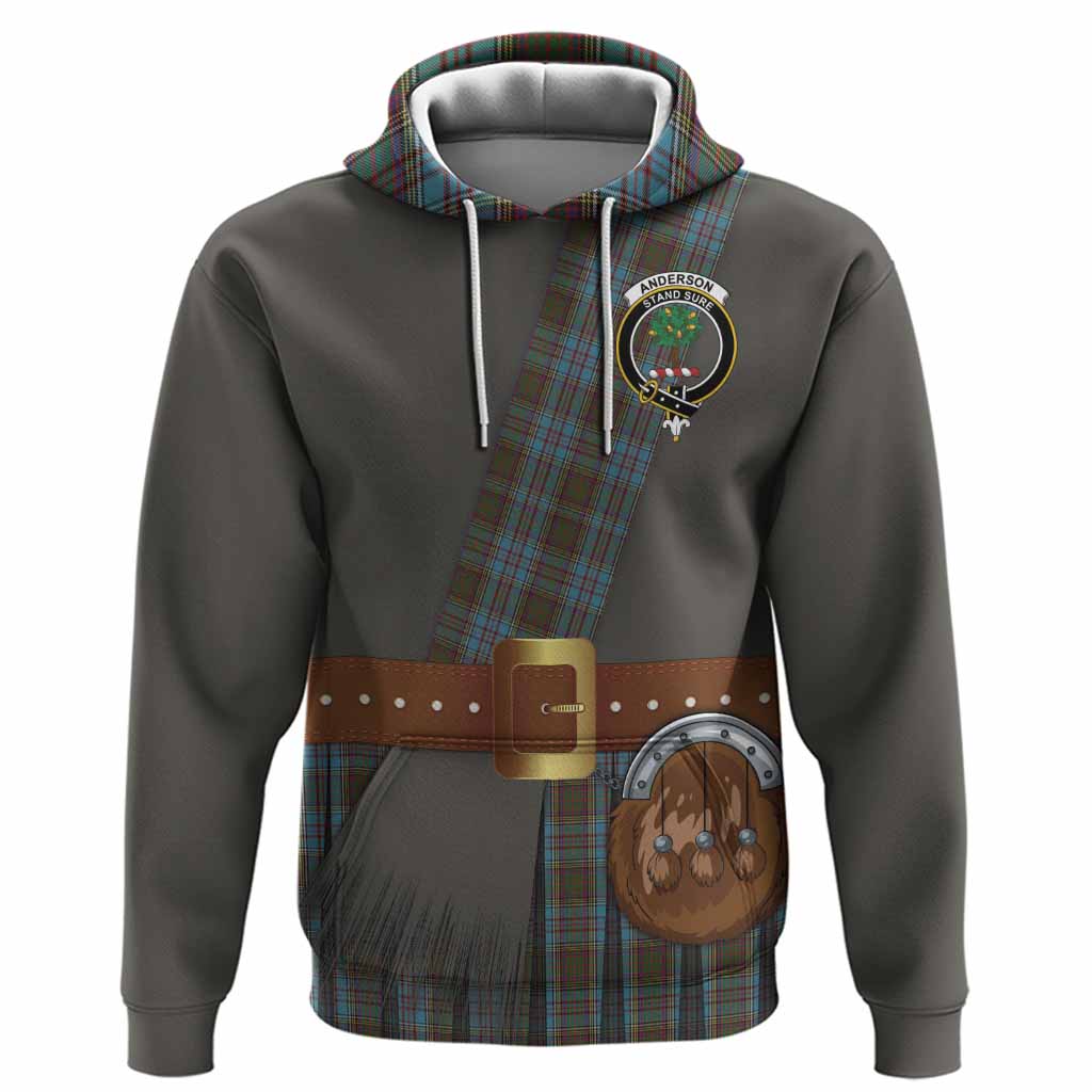 Anderson Tartan Crest Hoodie Kilt Costume Style