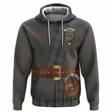 Anderson Tartan Crest Hoodie Kilt Costume Style