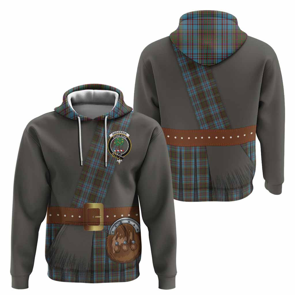 Anderson Tartan Crest Hoodie Kilt Costume Style