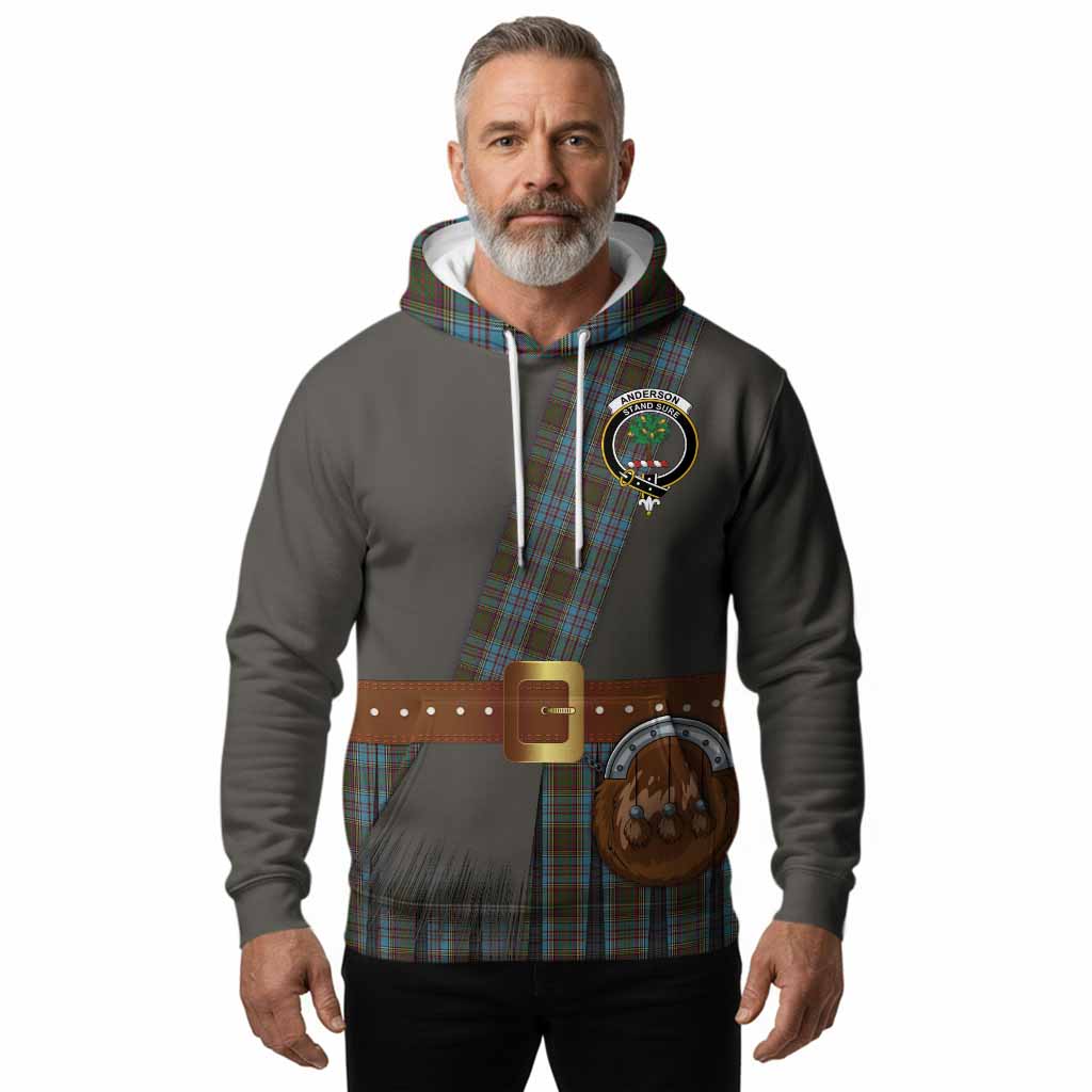 Anderson Tartan Crest Hoodie Kilt Costume Style