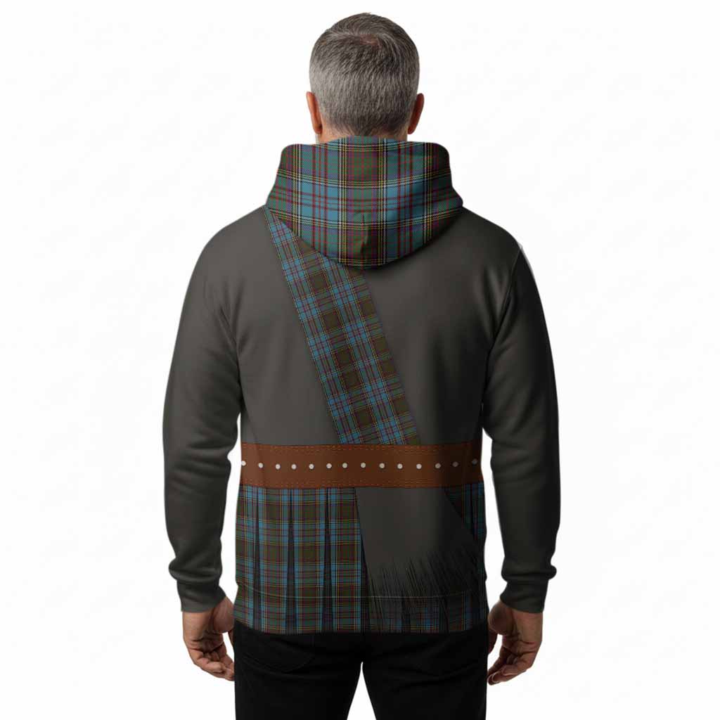 Anderson Tartan Crest Hoodie Kilt Costume Style
