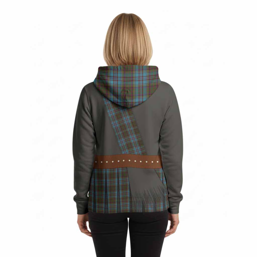 Anderson Tartan Crest Hoodie Kilt Costume Style