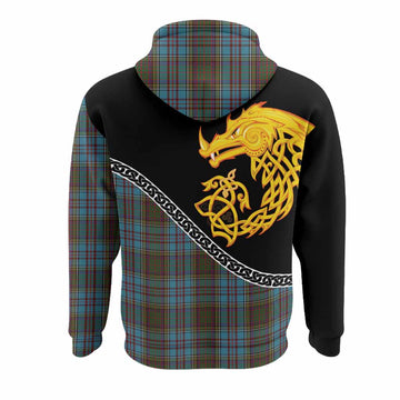 Anderson Tartan Crest Hoodie Legendary Dragon Knot Half Style