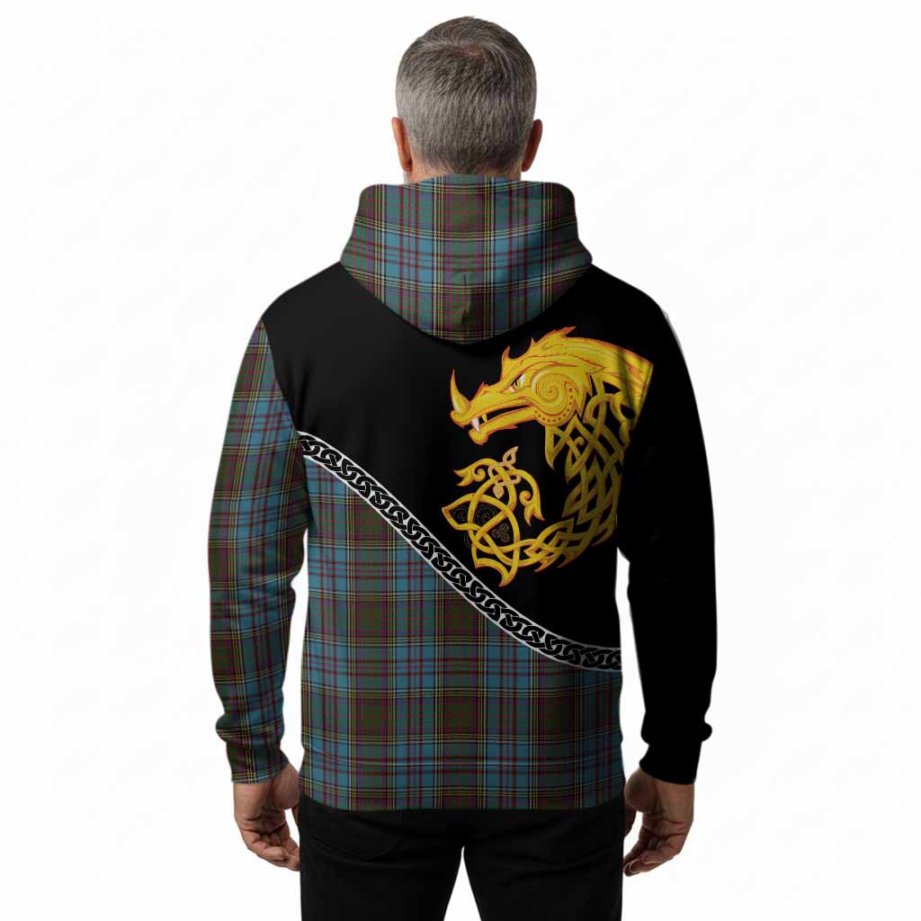 Anderson Tartan Crest Hoodie Legendary Dragon Knot Half Style