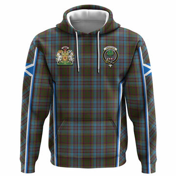 Anderson Tartan Crest Hoodie Scotland Coat of Arm Flag Style