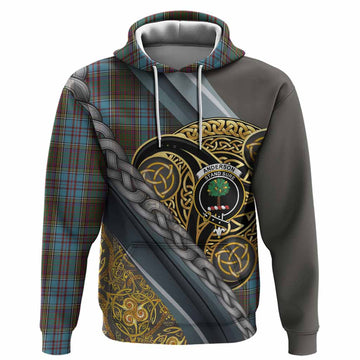 Anderson Tartan Crest Hoodie Scottish Triskele Celtic
