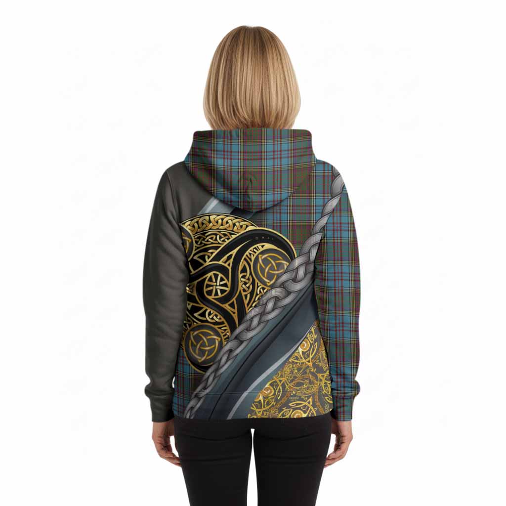 Anderson Tartan Crest Hoodie Scottish Triskele Celtic
