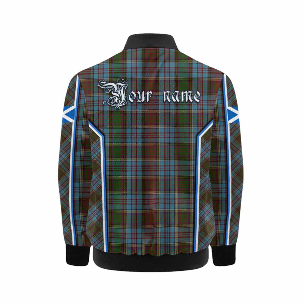 Anderson Tartan Crest Kid Bomber Jacket Scotland Coat of Arm Flag Style - Tartan Vibes Clothing