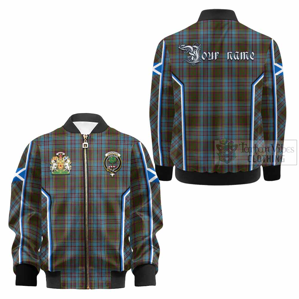 Anderson Tartan Crest Kid Bomber Jacket Scotland Coat of Arm Flag Style - Tartan Vibes Clothing
