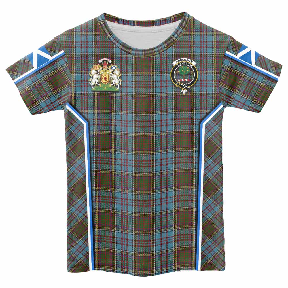 Anderson Tartan Crest Kid T-shirt Scotland Coat of Arm Flag Style - Tartan Vibes Clothing