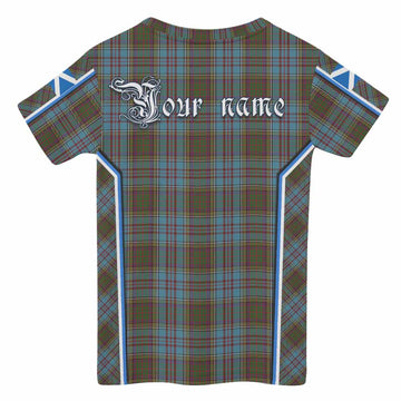 Anderson Tartan Crest Kid T-shirt Scotland Coat of Arm Flag Style - Tartan Vibes Clothing