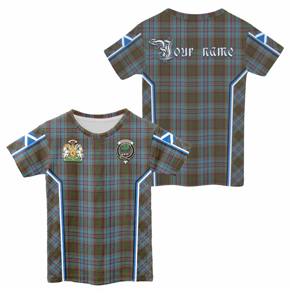 Anderson Tartan Crest Kid T-shirt Scotland Coat of Arm Flag Style - Tartan Vibes Clothing