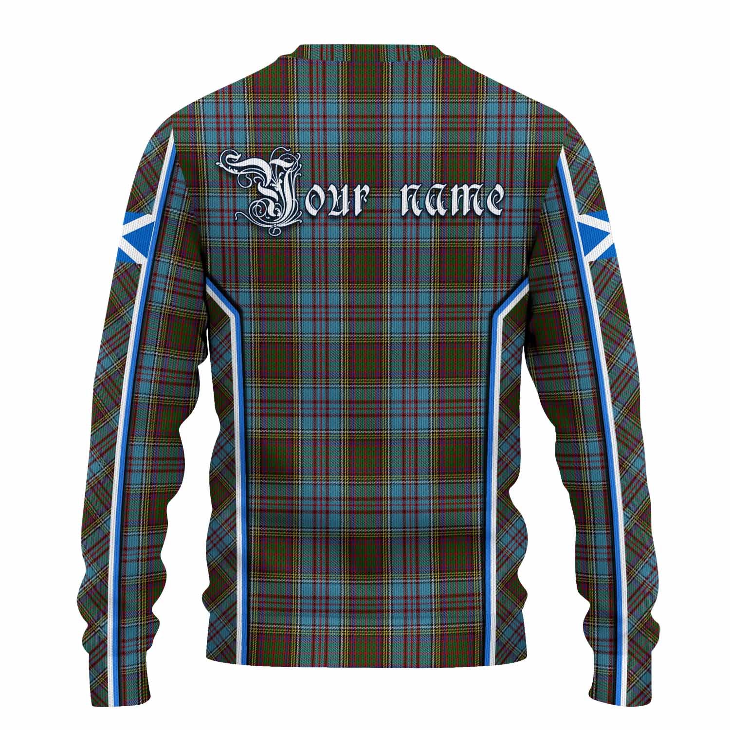 Anderson Tartan Crest Knitted Sweater Scotland Coat of Arm Flag Style - Tartan Vibes Clothing
