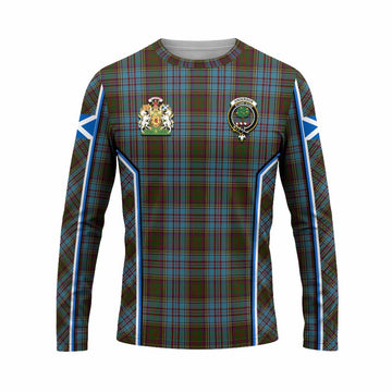 Anderson Tartan Crest Long Sleeve T-Shirt Scotland Coat of Arm Flag Style - Tartan Vibes Clothing