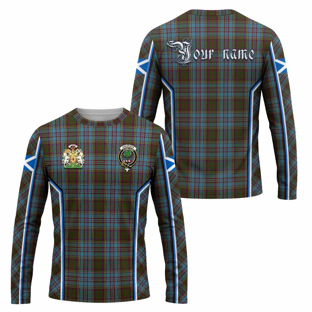 Anderson Tartan Crest Long Sleeve T-Shirt Scotland Coat of Arm Flag Style - Tartan Vibes Clothing