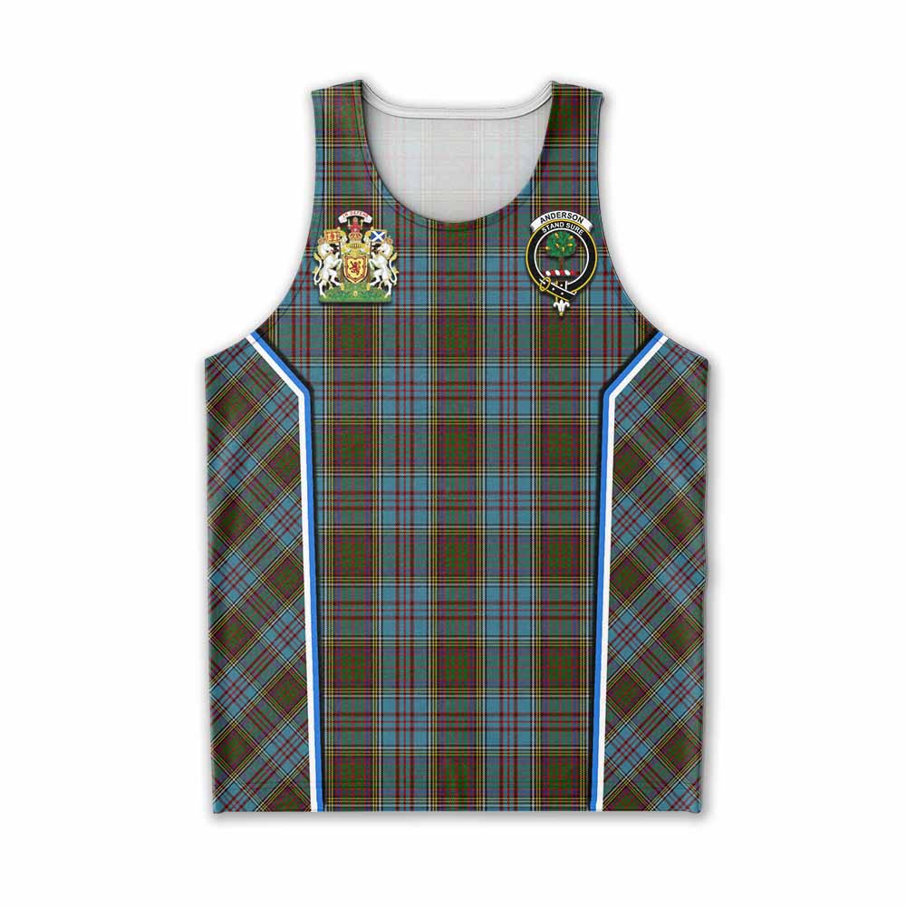 Anderson Tartan Crest Men Tank Top Scotland Coat of Arm Flag Style - Tartan Vibes Clothing