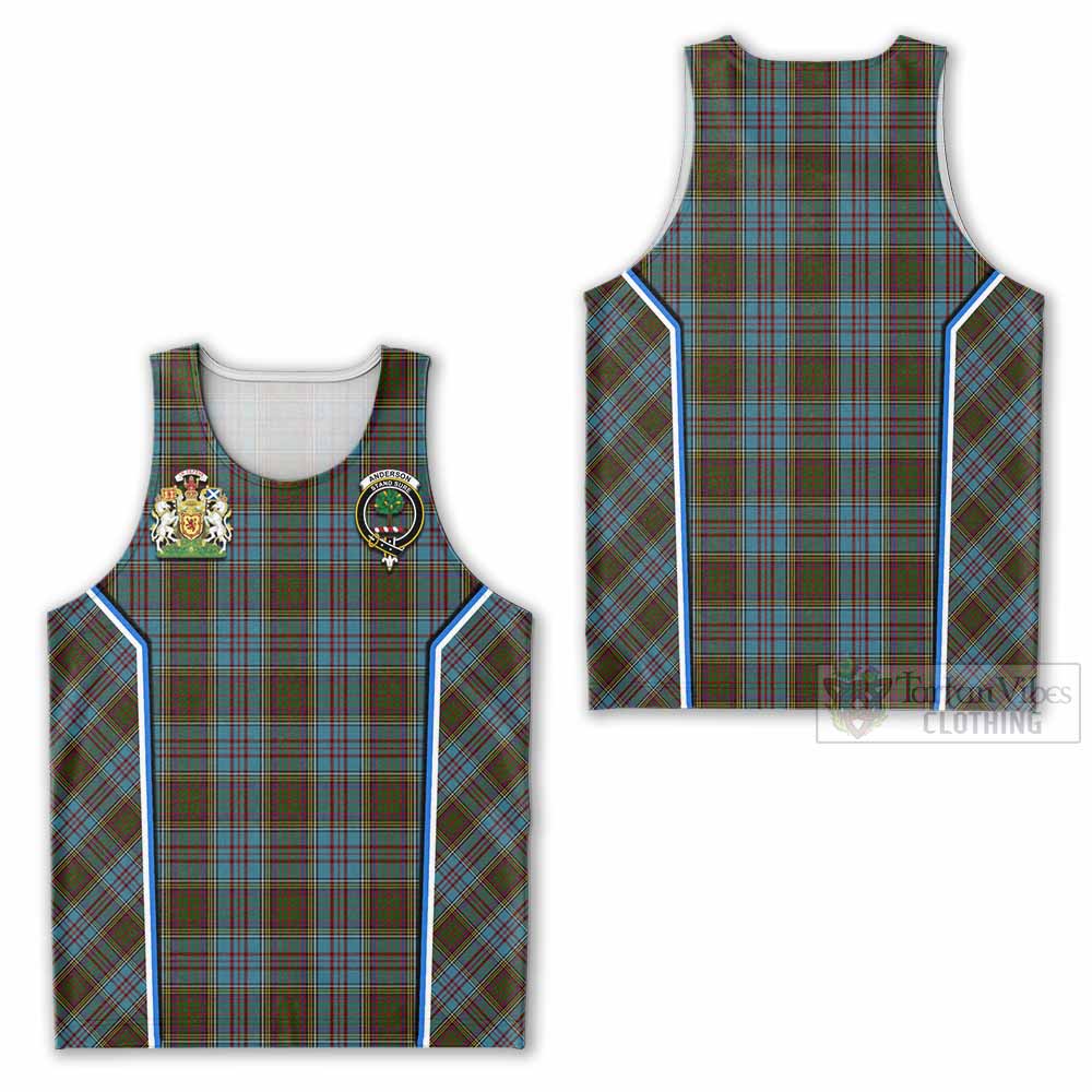 Anderson Tartan Crest Men Tank Top Scotland Coat of Arm Flag Style - Tartan Vibes Clothing