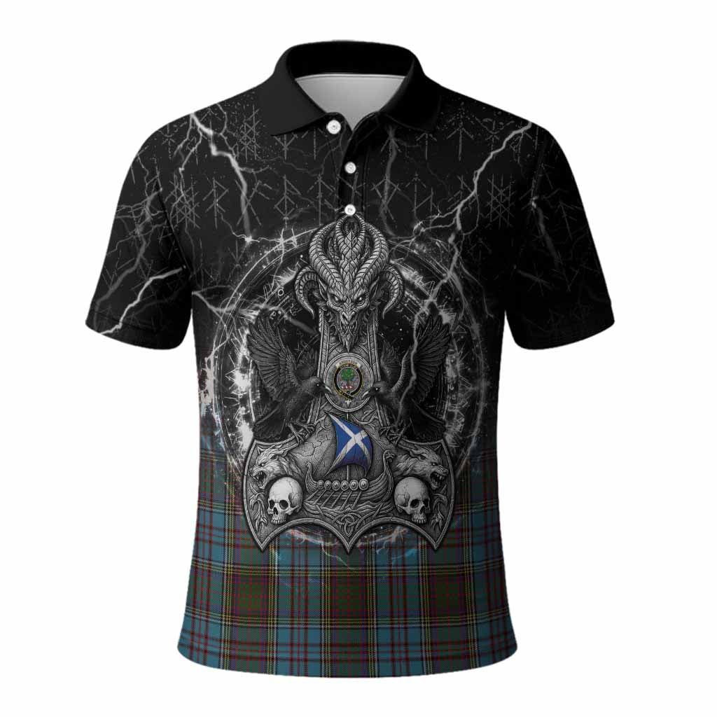 Anderson Tartan Crest Polo Shirt Celtic Odin's Raven Legacy