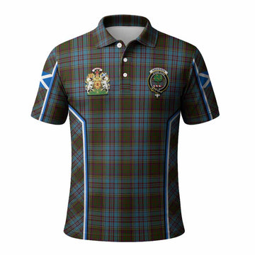 Anderson Tartan Crest Polo Shirt Scotland Coat of Arm Flag Style - Tartan Vibes Clothing