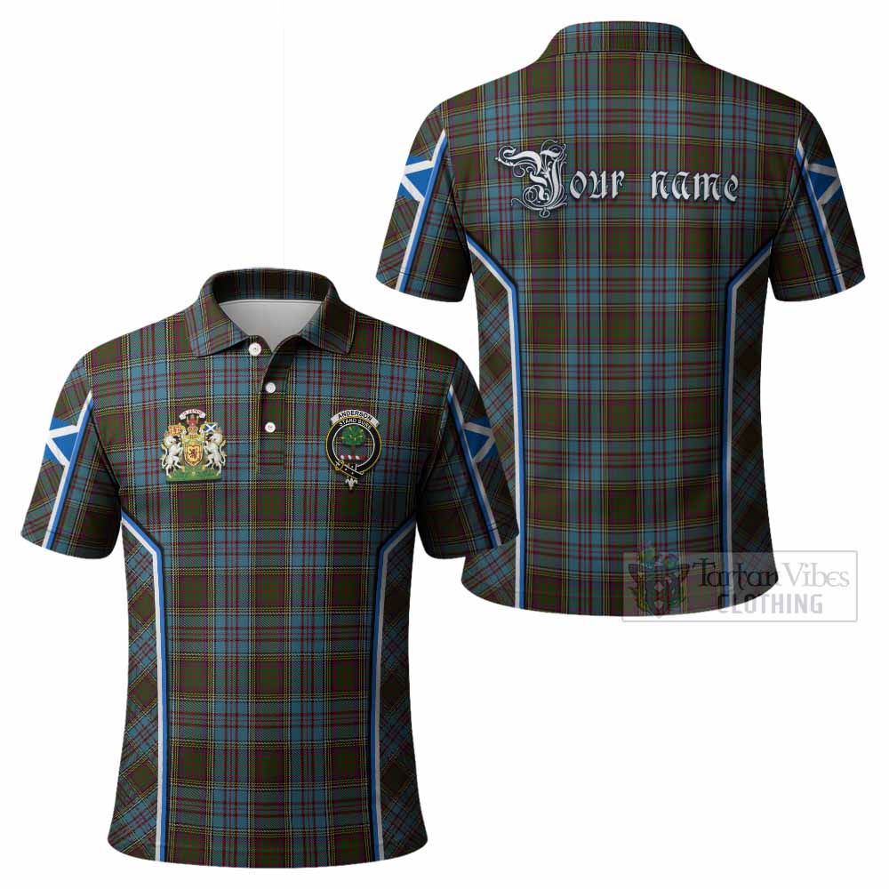 Anderson Tartan Crest Polo Shirt Scotland Coat of Arm Flag Style - Tartan Vibes Clothing