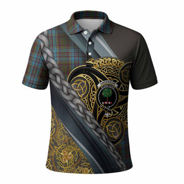 Anderson Tartan Crest Polo Shirt Scottish Triskele Celtic