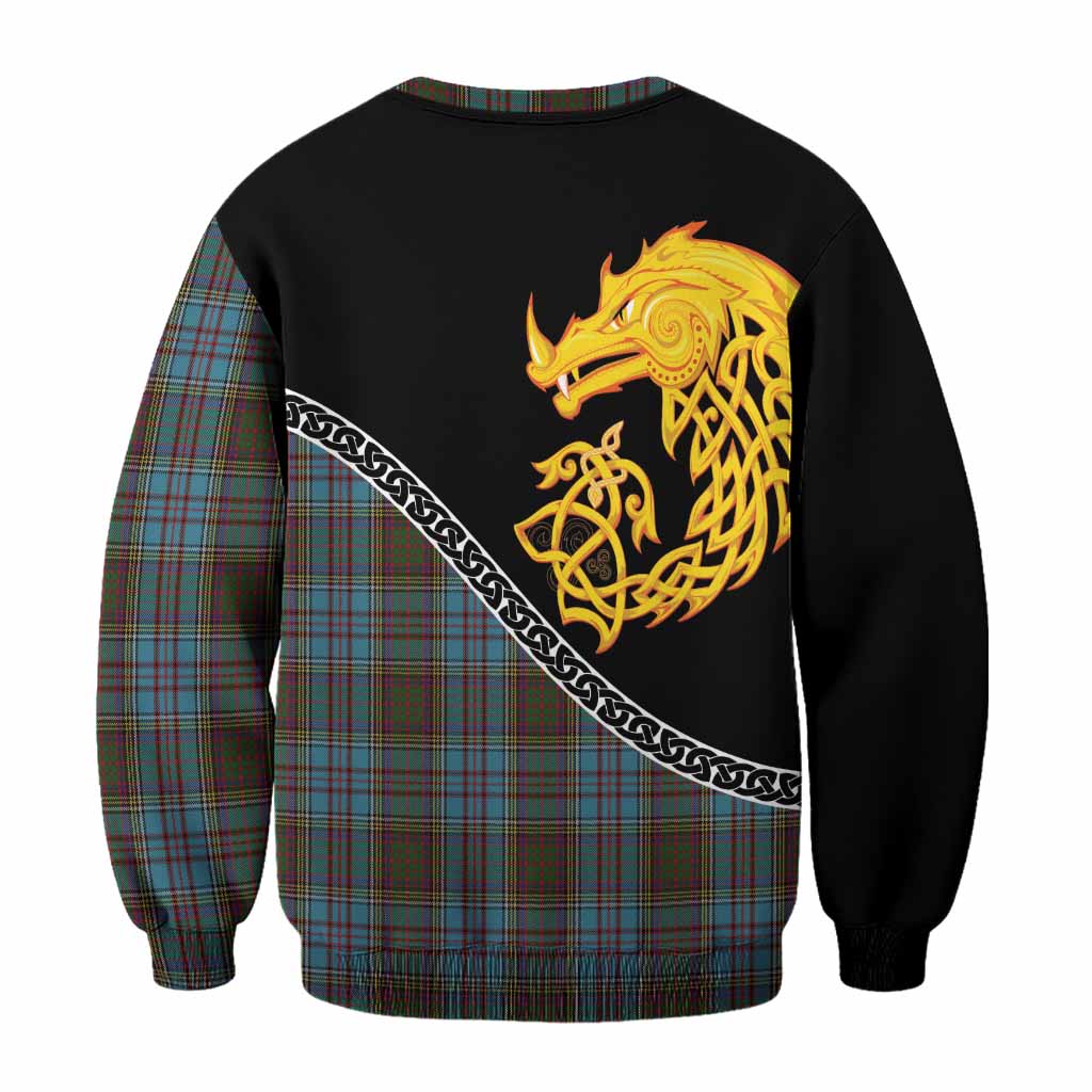 Anderson Tartan Crest Sweatshirt Legendary Dragon Knot Half Style
