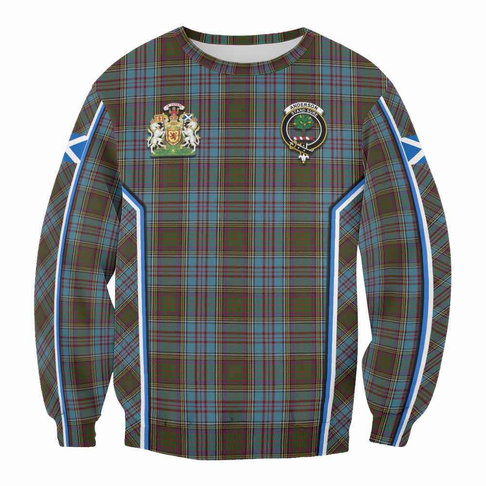 Anderson Tartan Crest Sweatshirt Scotland Coat of Arm Flag Style - Tartan Vibes Clothing