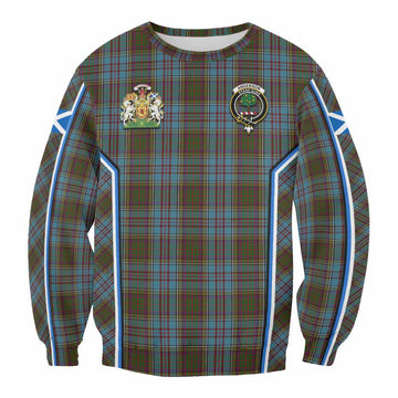Anderson Tartan Crest Sweatshirt Scotland Coat of Arm Flag Style