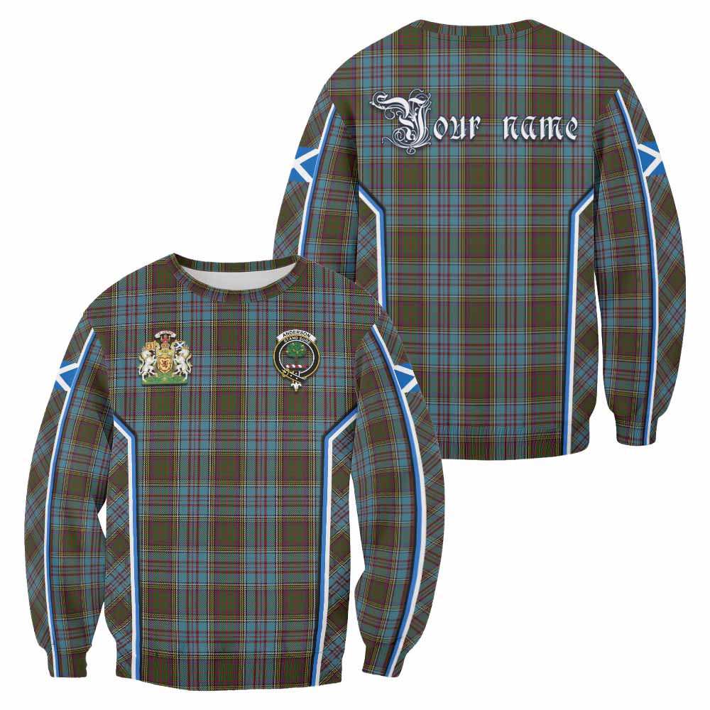 Anderson Tartan Crest Sweatshirt Scotland Coat of Arm Flag Style - Tartan Vibes Clothing