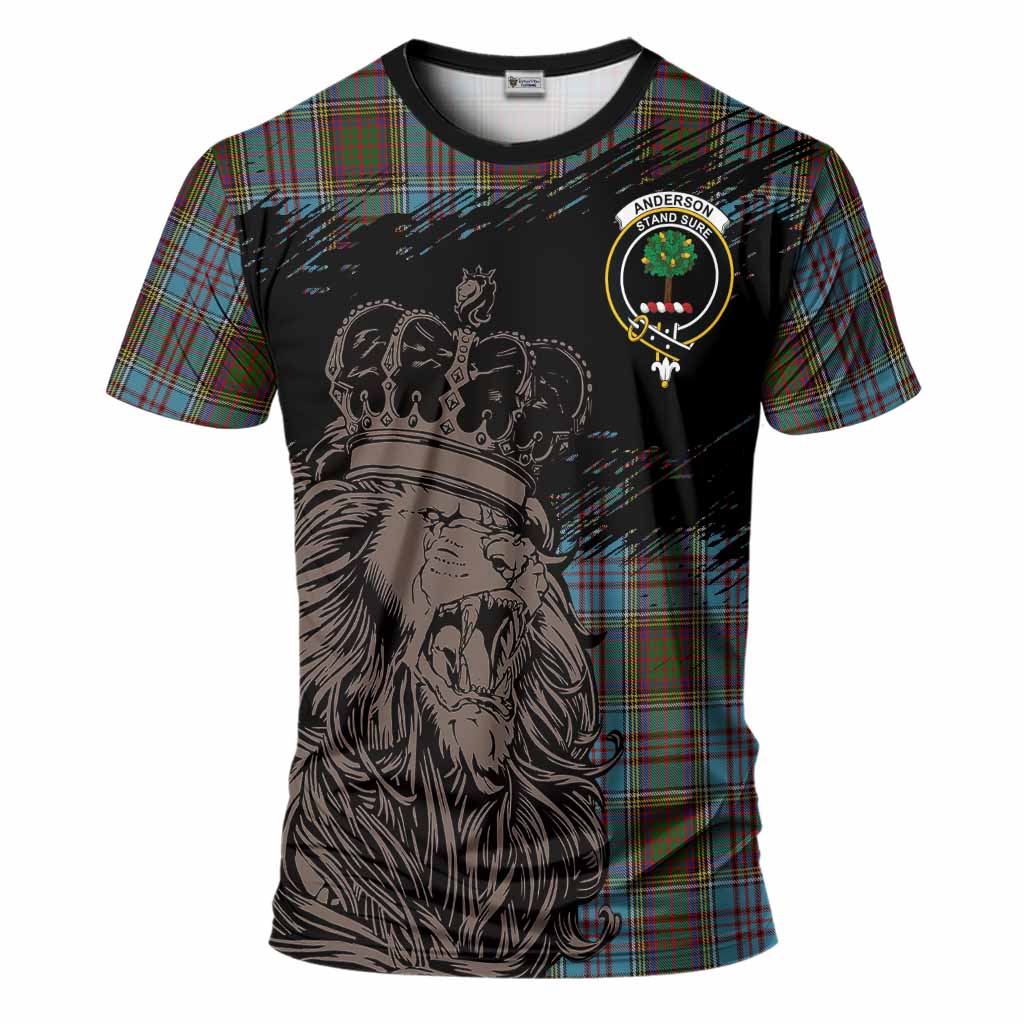 Anderson Tartan Crest T-Shirt Crowned Lion Heritage Style